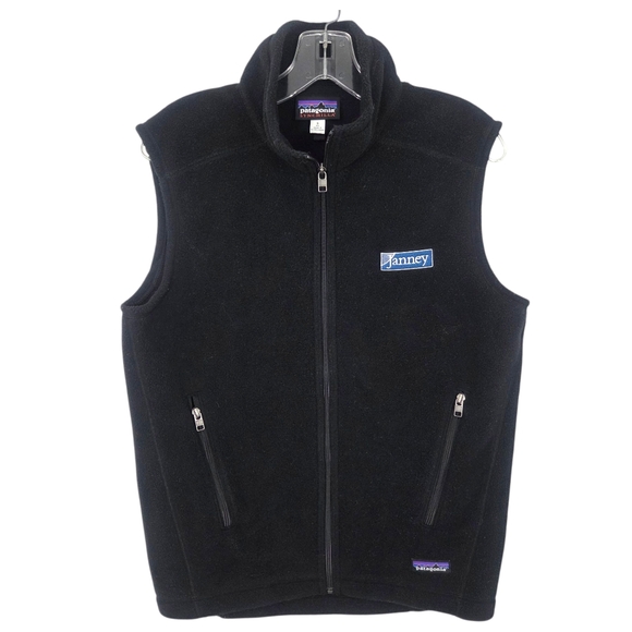 Patagonia Synchilla Fleece Vest Black Mens Small Company Embroidered Jacket - Picture 7 of 11